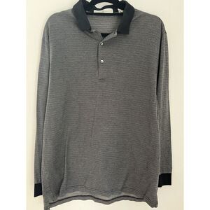 fairway and greene mens cotton‎ Long Sleeve golf shirt large,preppy